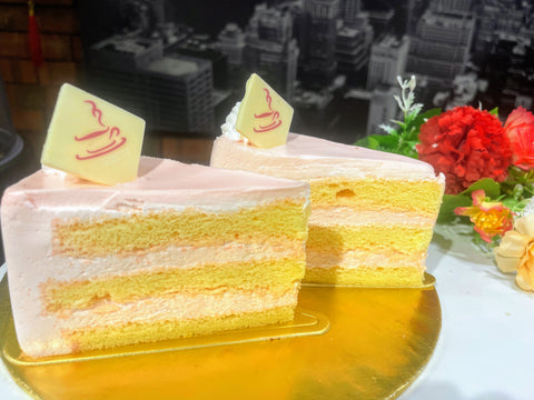 Pink Lychee Sliced Mousse Cake (2 pcs)