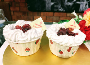 Cranberry White Cream Cupcake (Regular Size) - 2 pcs