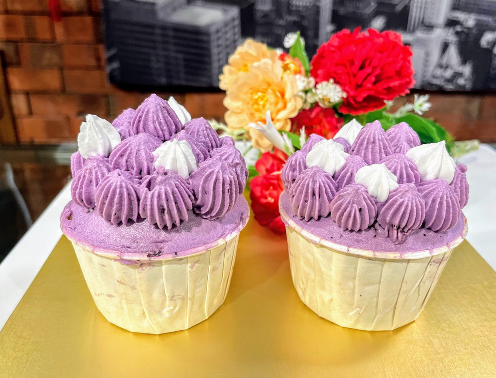 Purple Flora Gluten Free Cream Cupcake (Regular Size) - 2 pcs