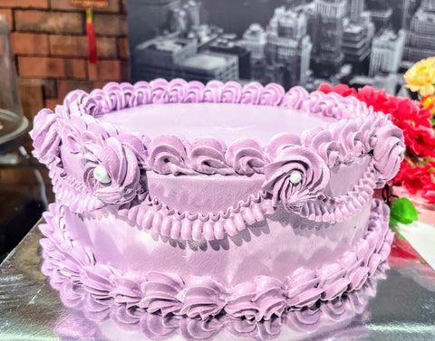 Gluten Free Purple Cream Top Cake