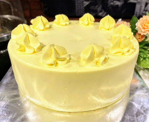 Yellow Flower Top Gold Design Cake