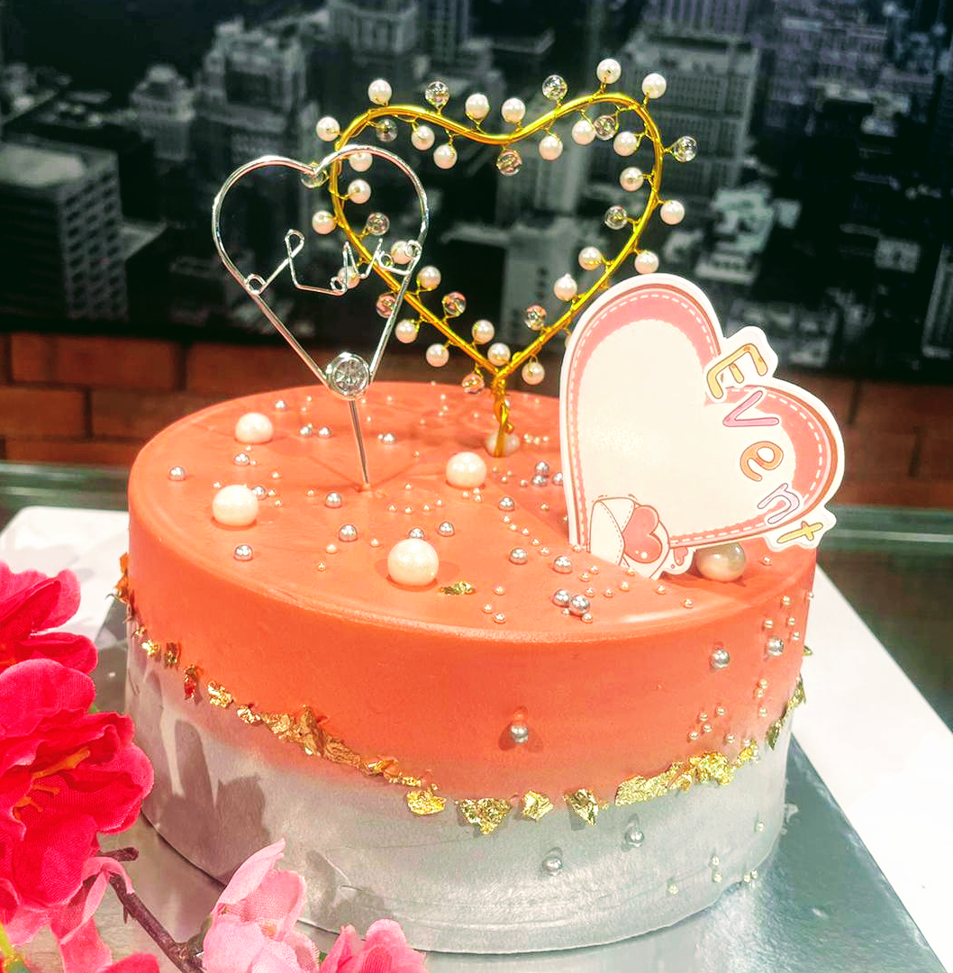 Love Butter Pink Cream Design Cake